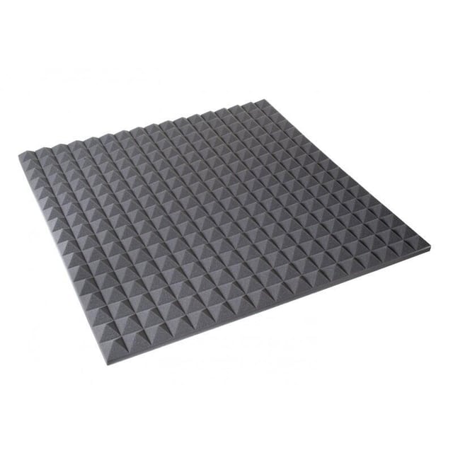 Pannello fonoassorbente Piramidale Adesiva 1 x 1 m, Sp 50 mm, 1 mq densità 18 kg/m³