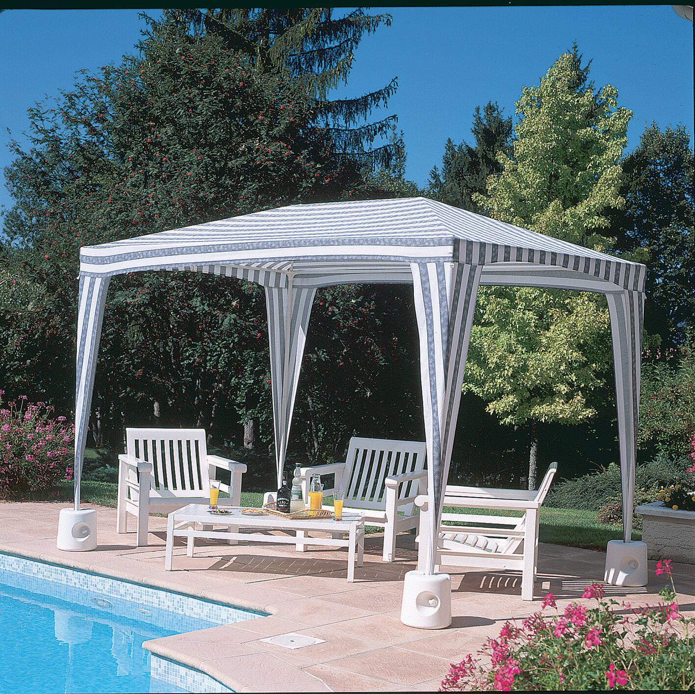 Pied de tonnelle à remplir blanc - 2