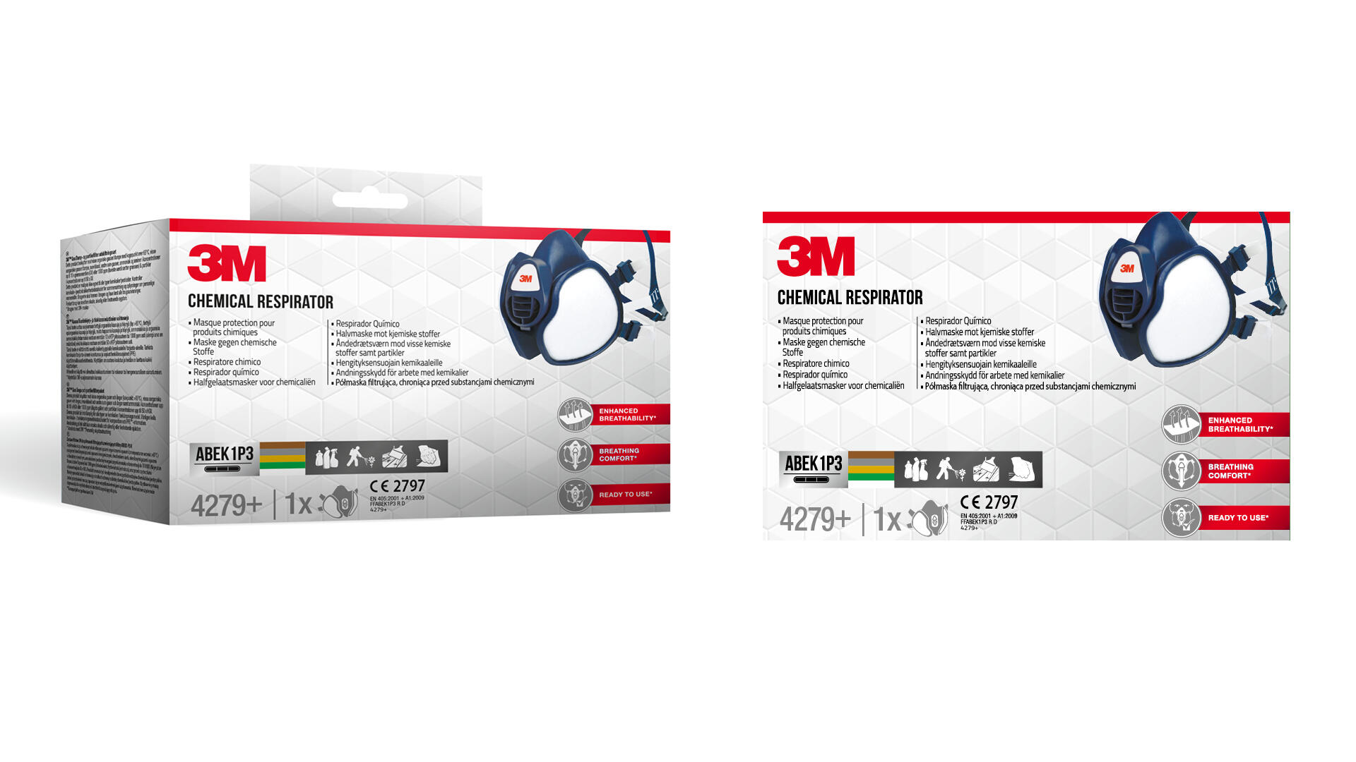 Máscara com filtro para produtos quimicos 3M Abek1p3 4279 - 5