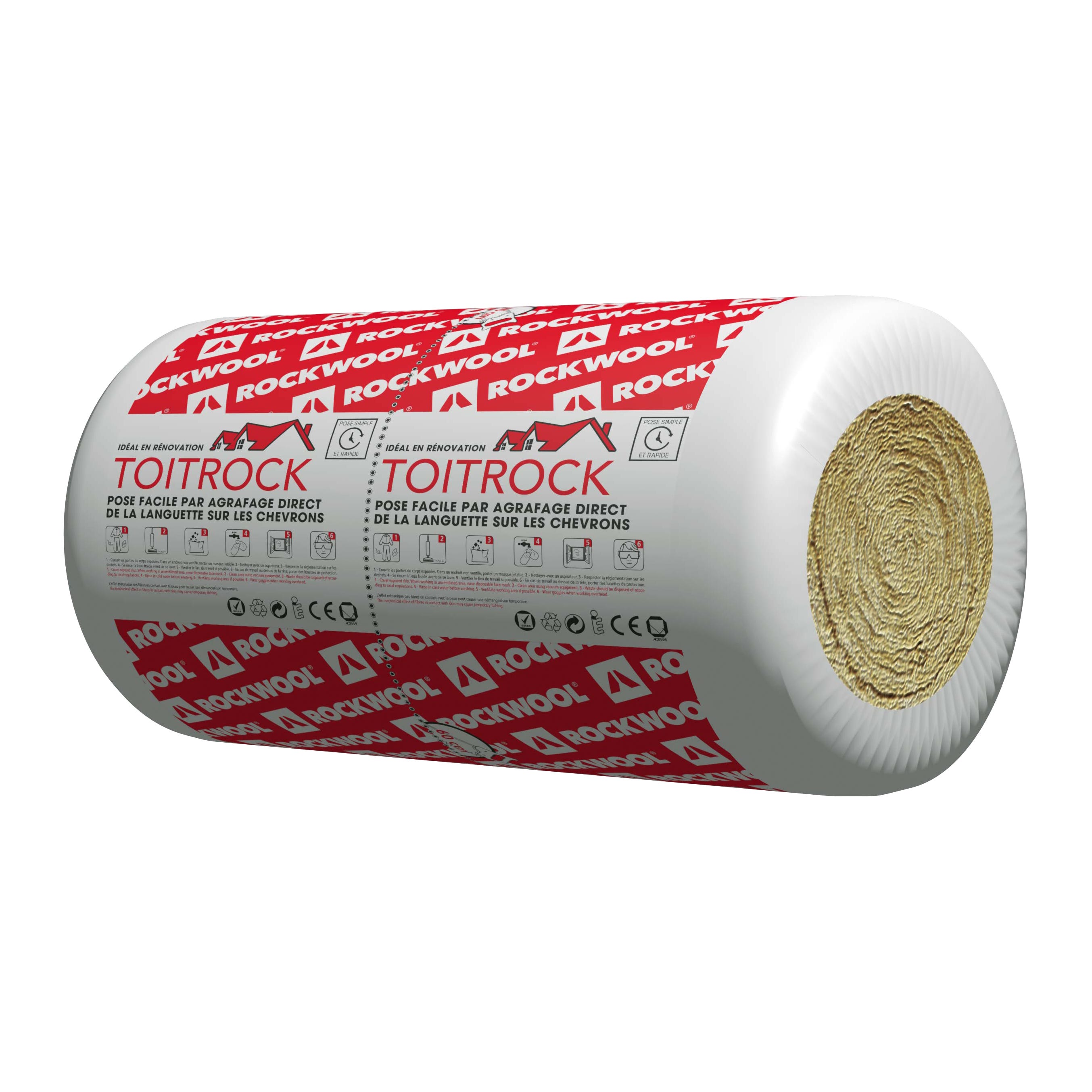 Lot De 2 Rouleaux Laine De Roche ROCKWOOL Toitrock Ep 70mm 7x0 45m lot-de-2-rouleaux-laine-de-roche-rockwool-toitrock-ep-70mm-7x0-45m