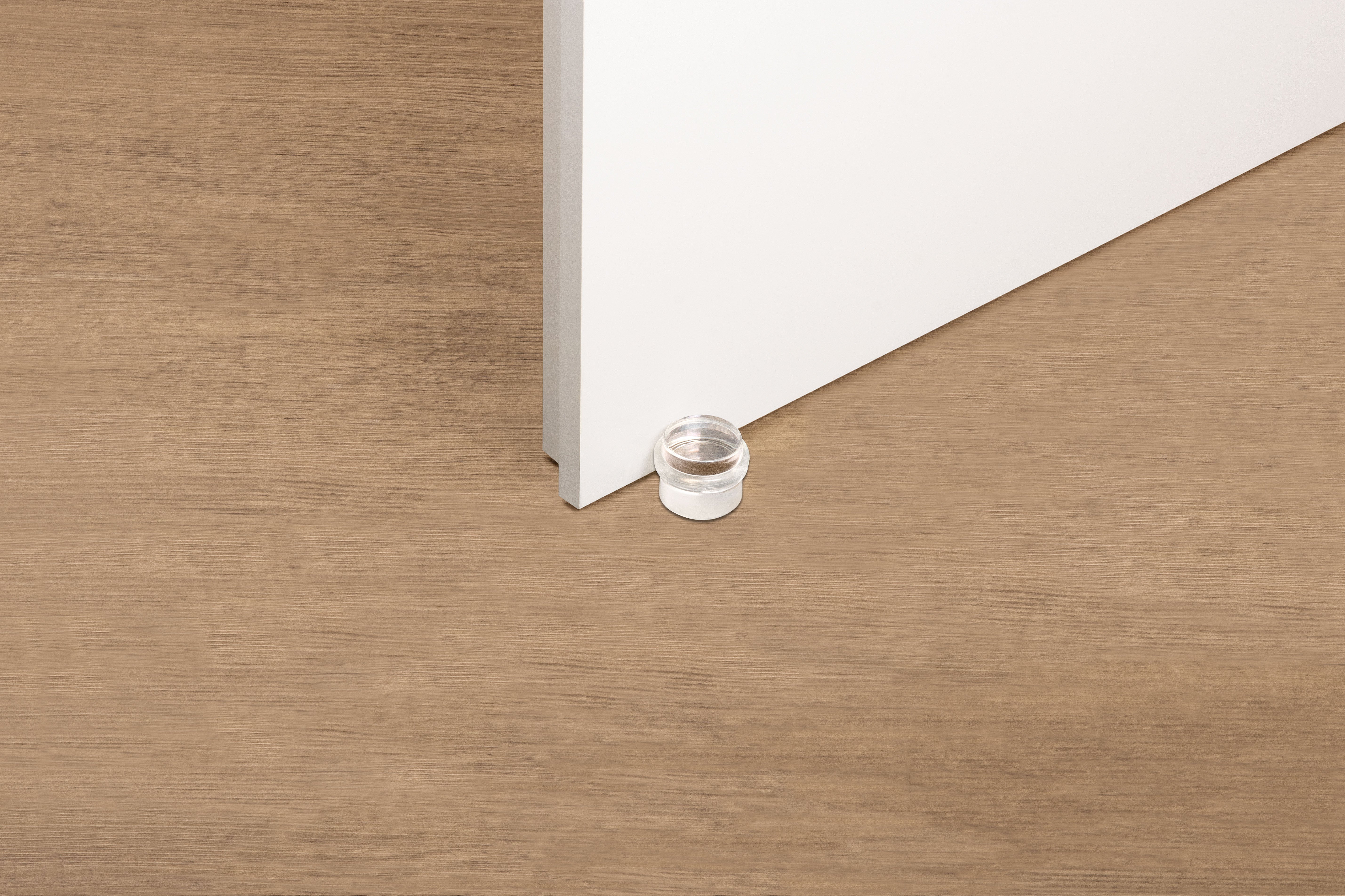 Butée de porte à coller résine FIX-O-MOLL transparent, ⌀3.3 x L.3.8 x H.3 cm - 2