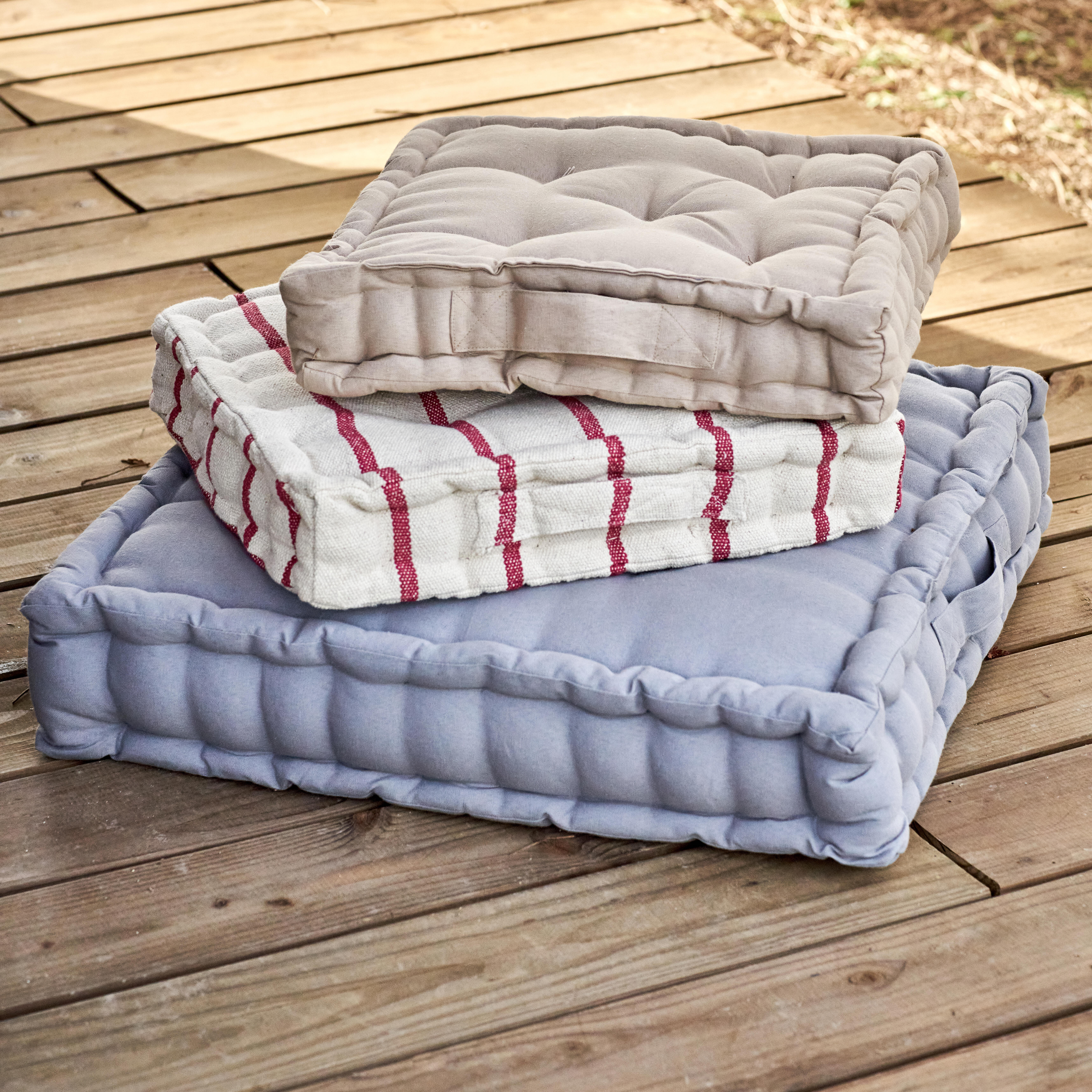 Coussin de sol Luck, déperlant, beige l.40 x H.40 cm INSPIRE - 9