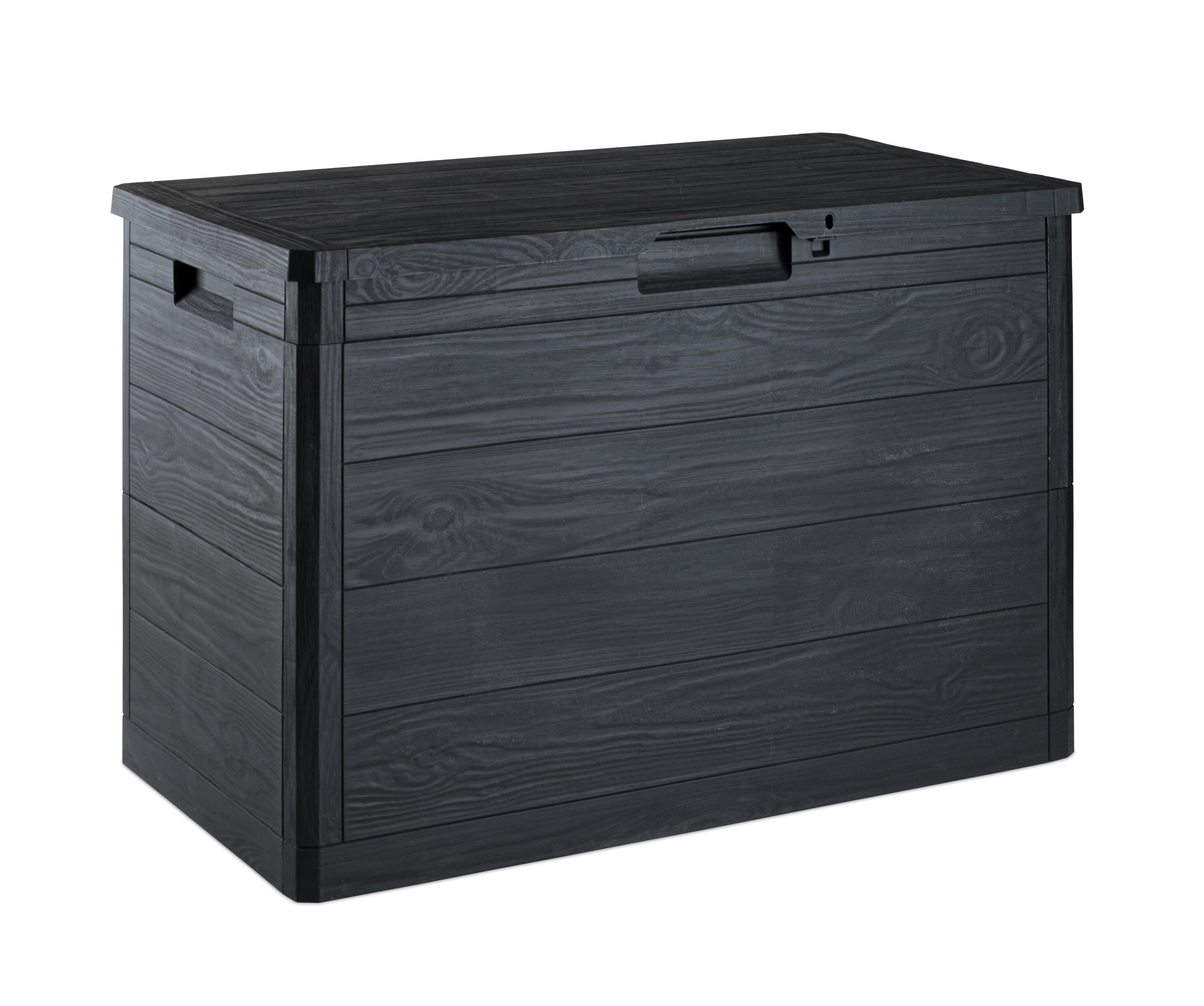 Arcón de resina para exterior TOOMAX WOODY'S 160 77.5 x 52.7 x 44.5 cm y capacidad de 160 L - 5