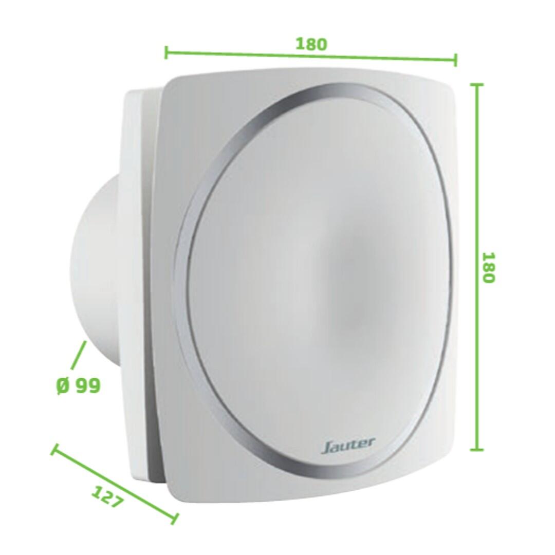 Aérateur permanent à détection d'humidité SAUTER Zemu Smart SDB 100 mm - 4