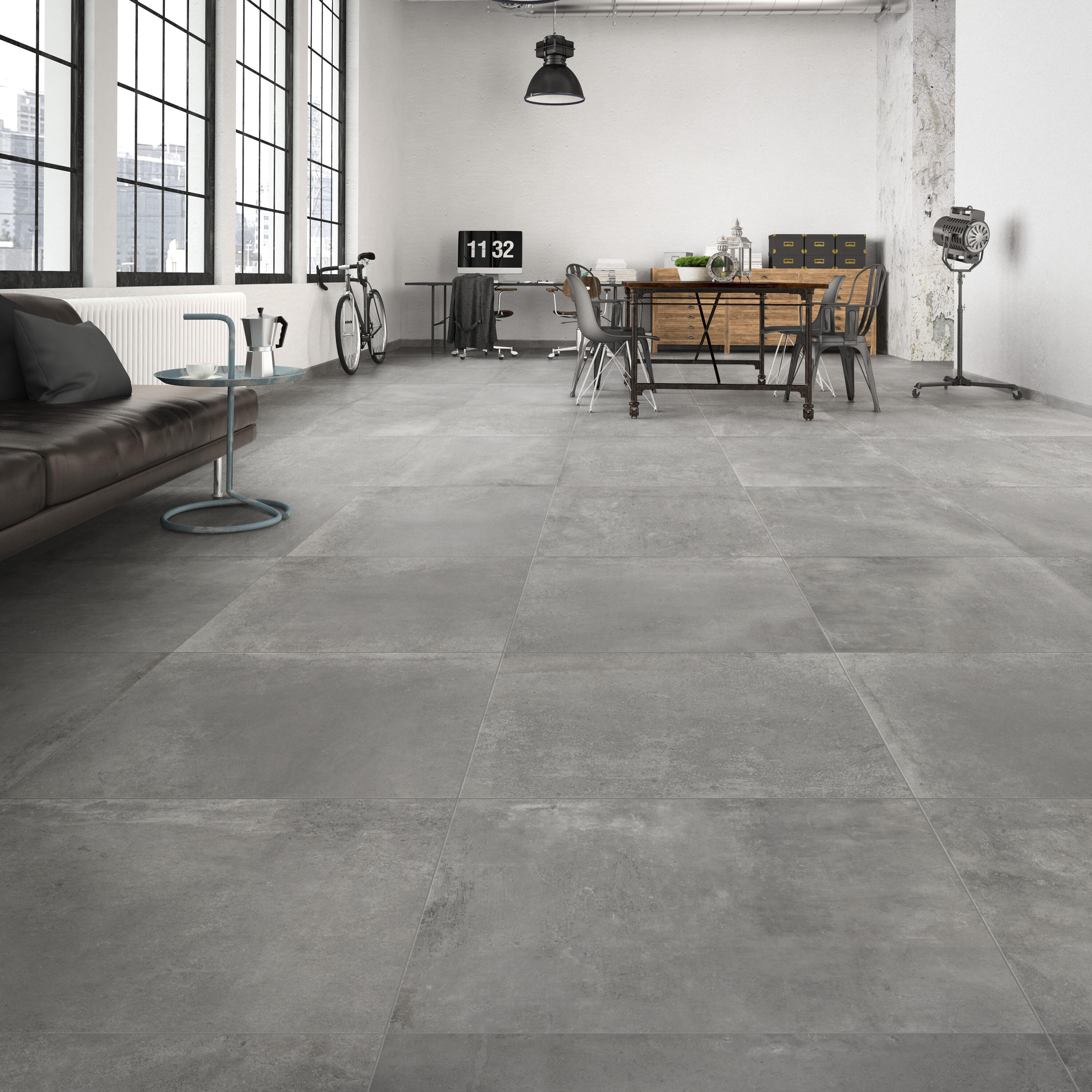 Carrelage mur intérieur/sol intérieur effet métal gris Metal clay l.60 ...