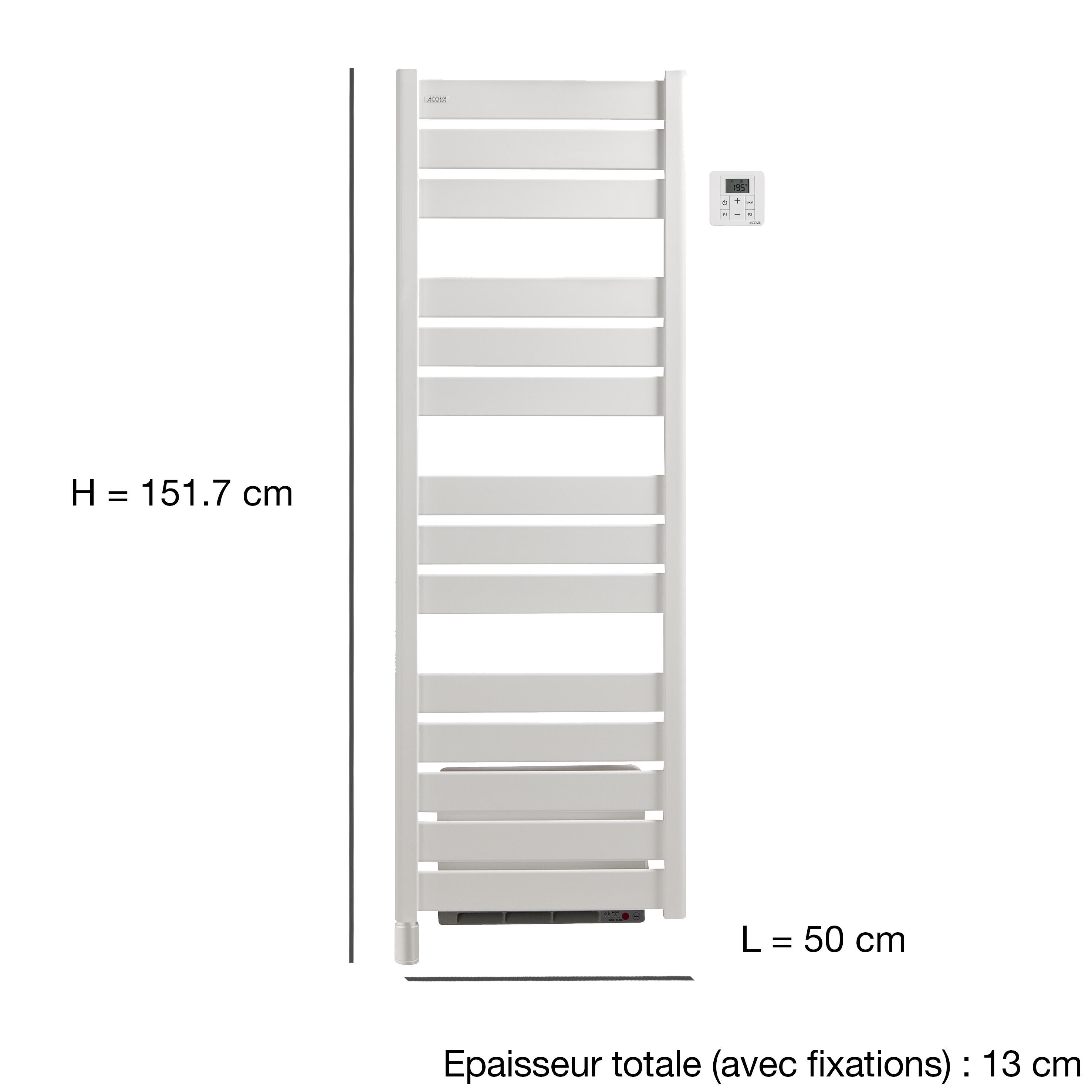Sèche-serviettes électrique avec soufflerie ACOVA Madras air 750+1000W - 4
