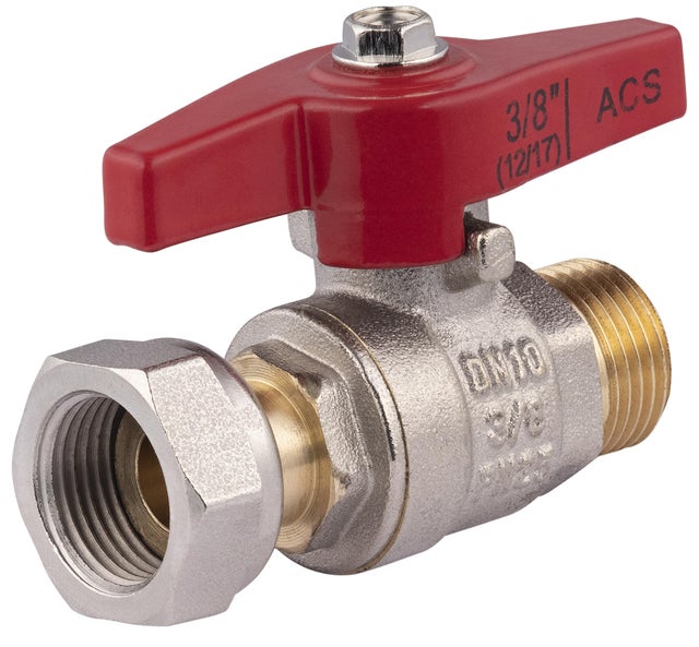 Vanne papillon à écrou libre MF 12x17 (3/8