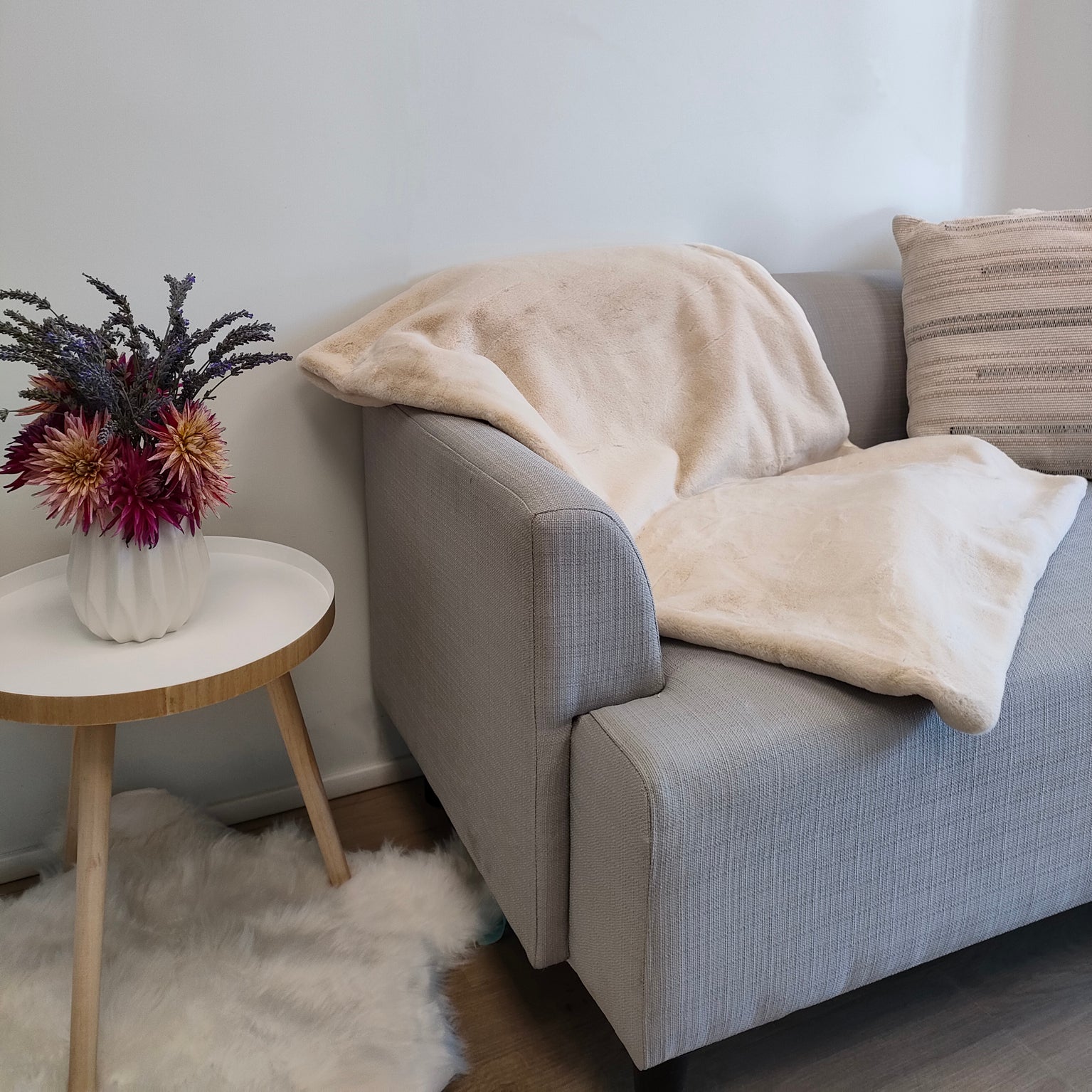 Plaid Boreal, écru 120x150cm - 6