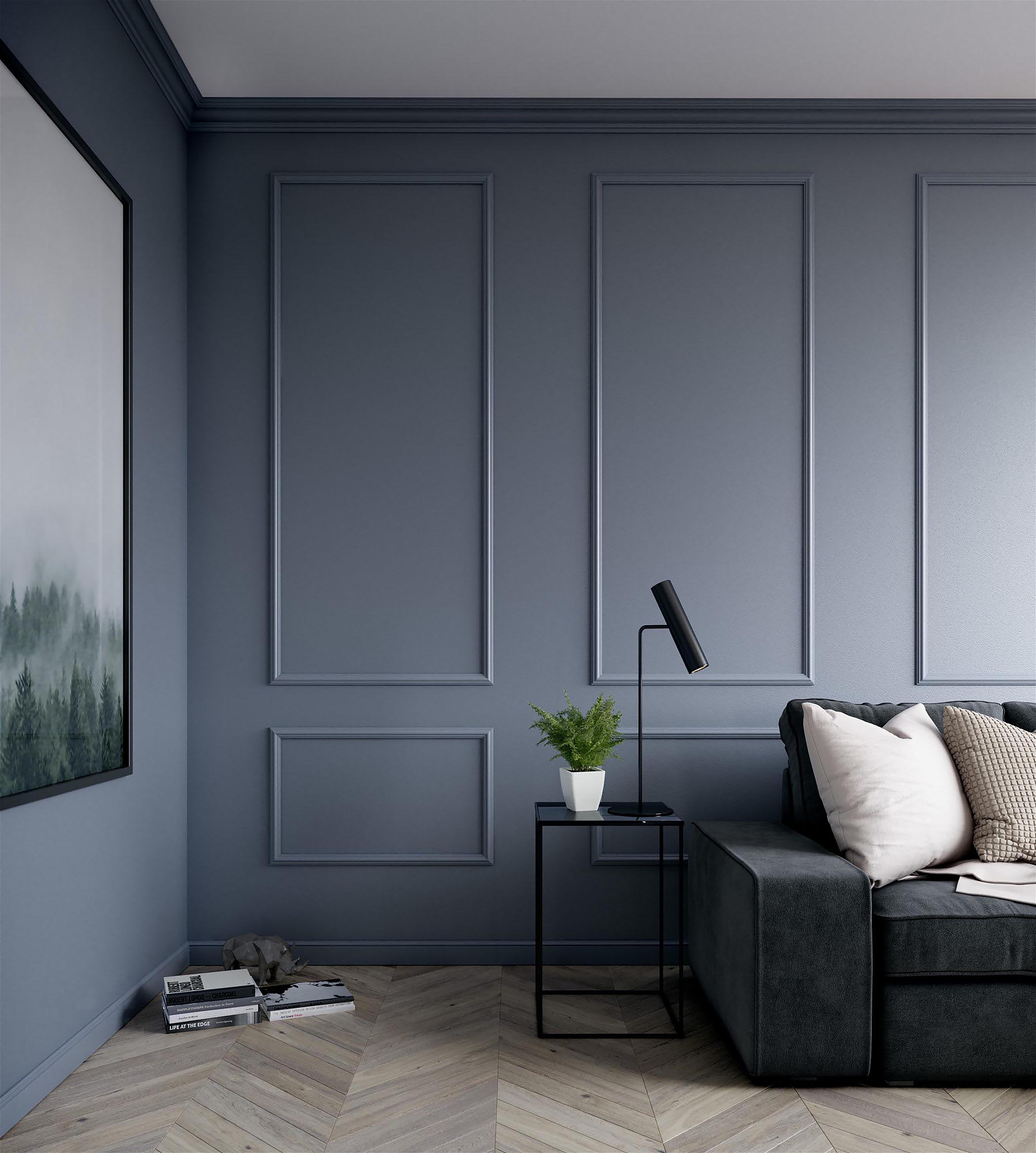 Moulure en polymère extrudé D10, 80 x 80 mm, 2 m - 4