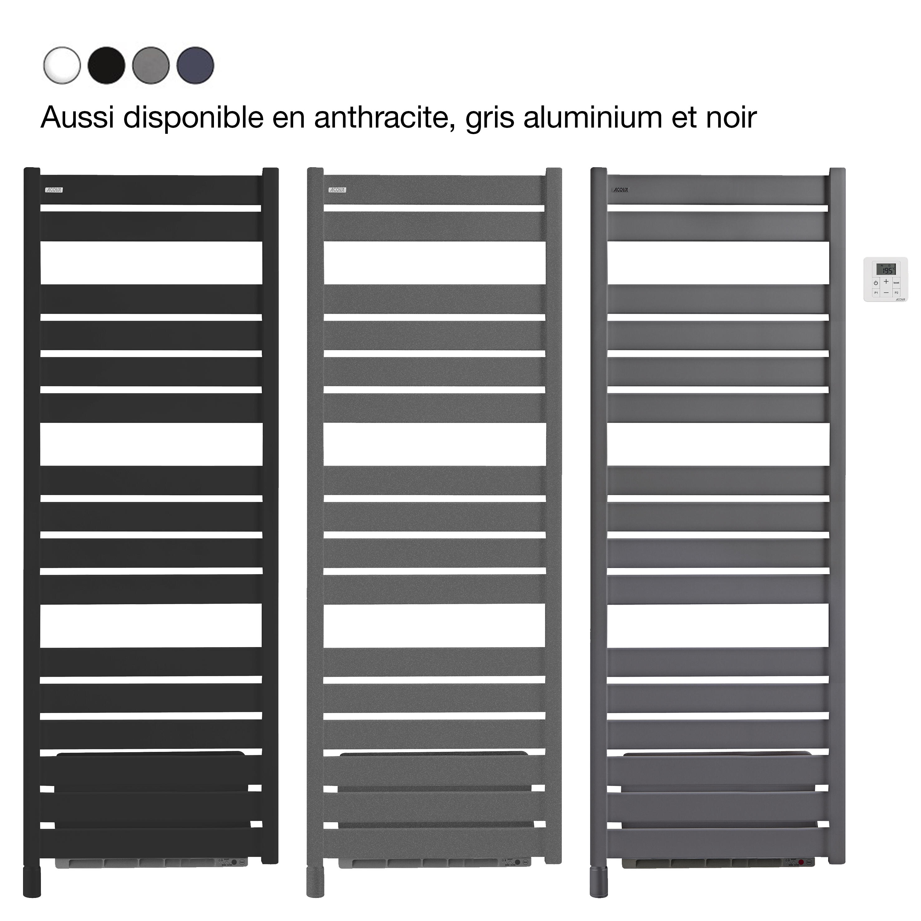 Sèche-serviettes électrique soufflant ACOVA 1000 + 1000W Madras air blanc - 3