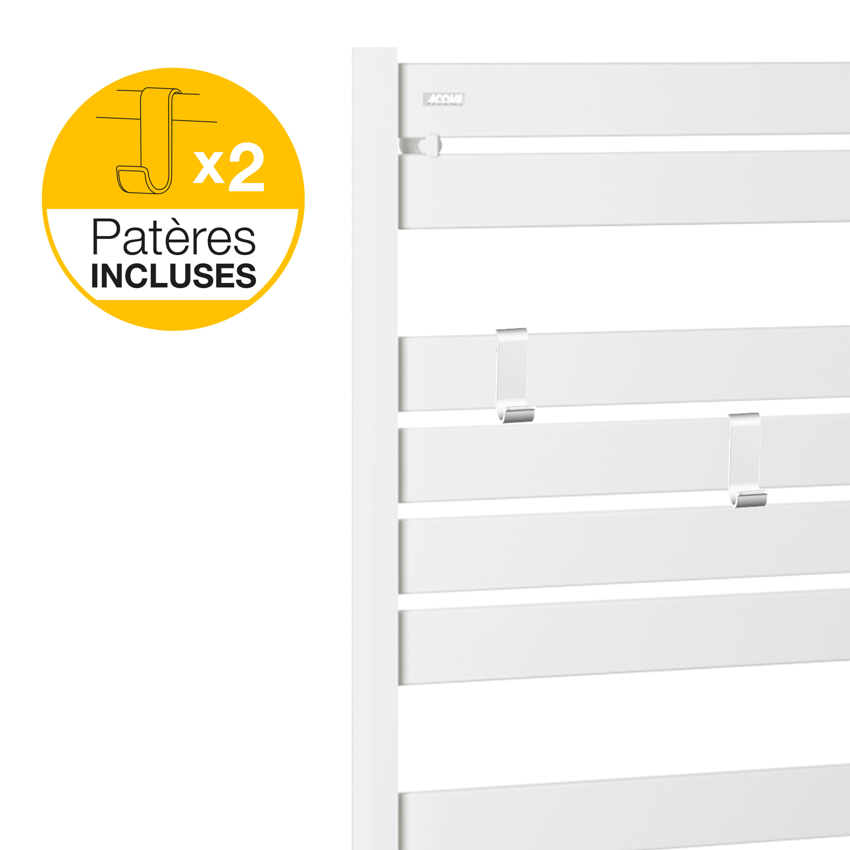 Sèche-serviettes électrique avec soufflerie ACOVA Madras air 500 + 1000W - 5