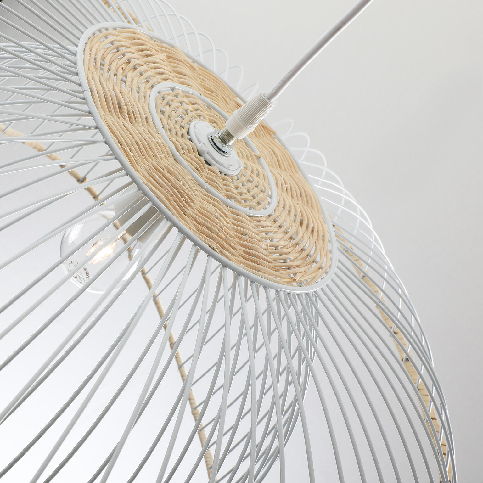 Suspension Flore acier, blanc, Diam.60 cm, E27 - 4