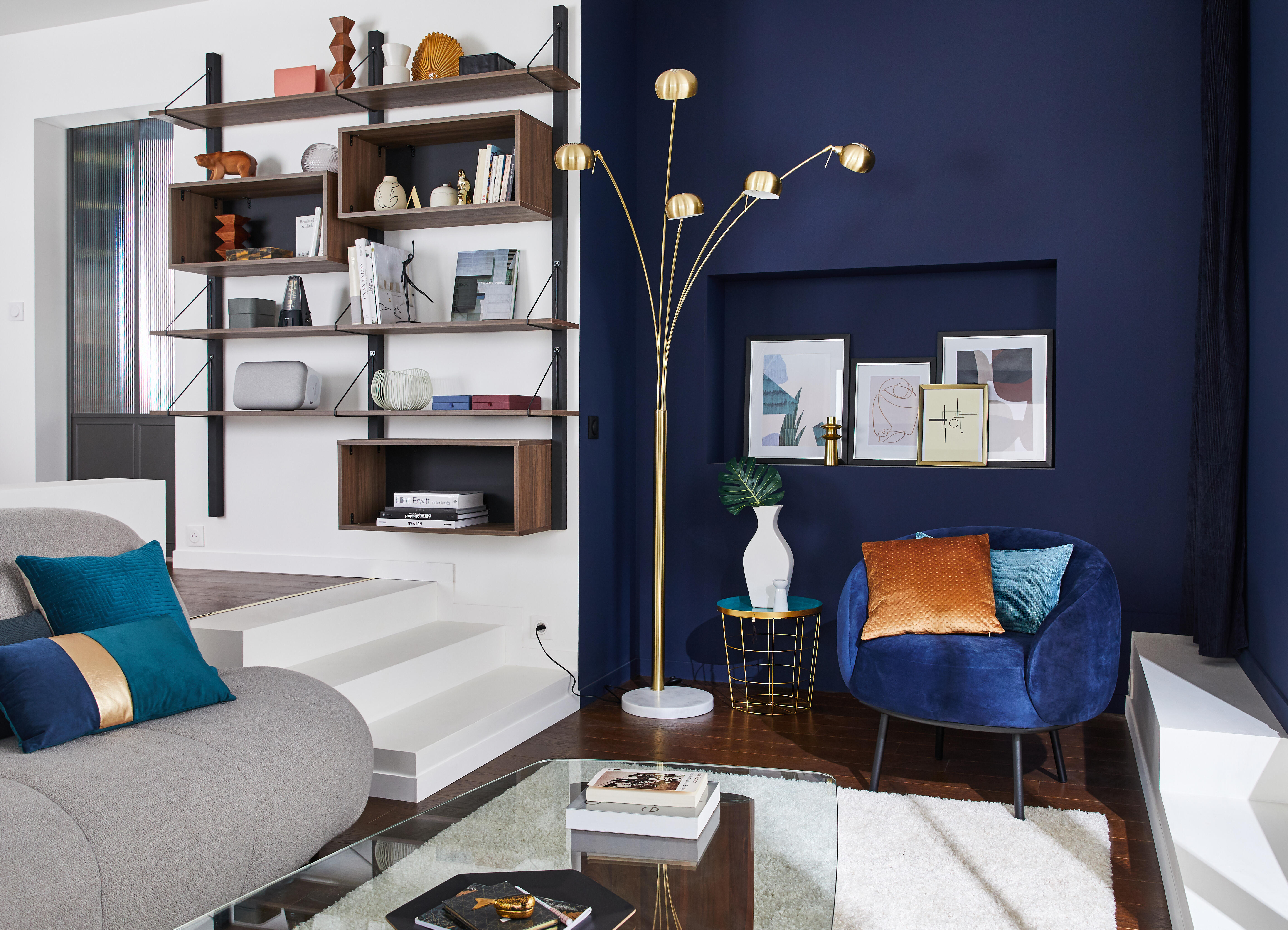 Lampadaire Kimi, acier, doré,  H.228 cm INSPIRE, E14 - 2