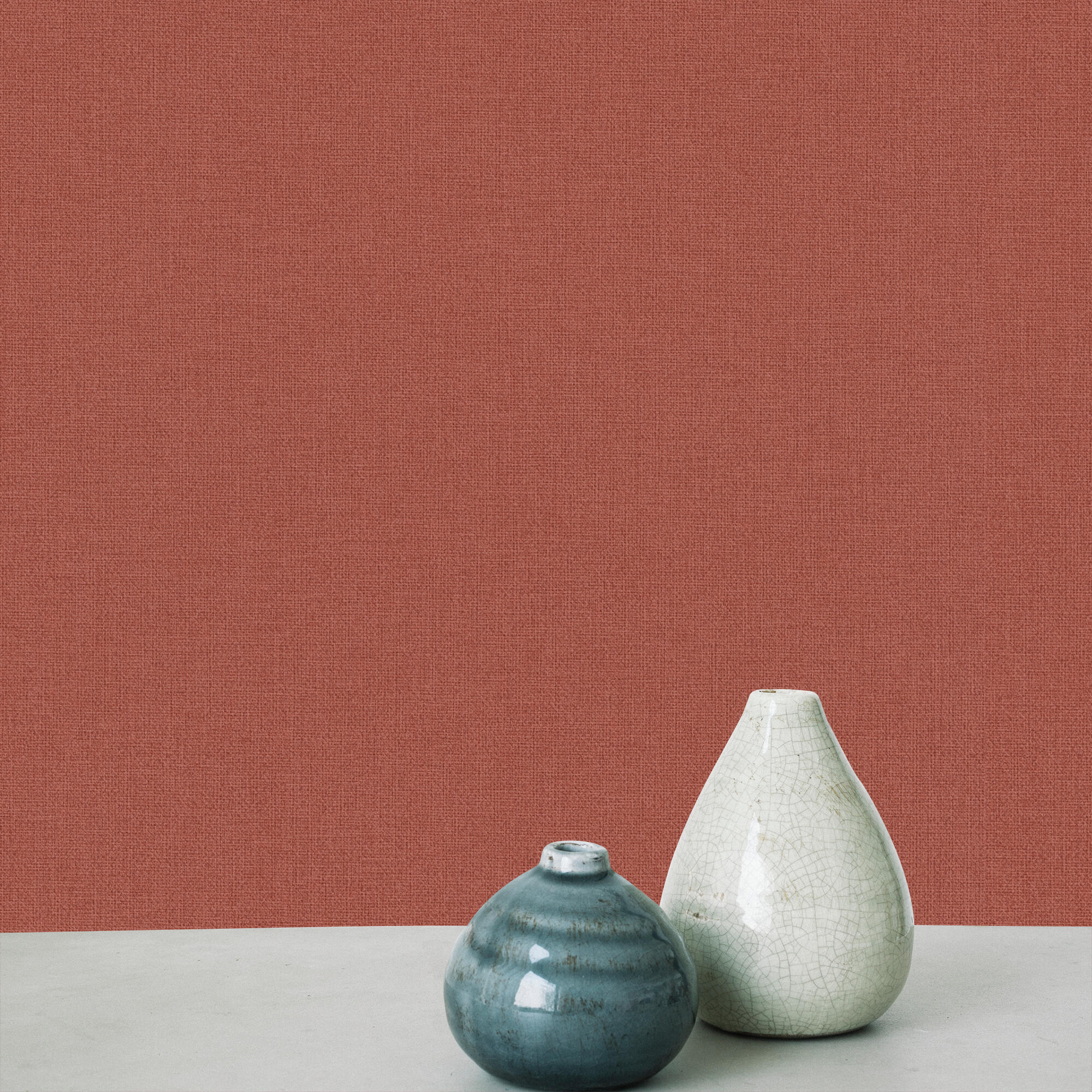 Papier peint intissé Textile mat INSPIRE terracotta - 4