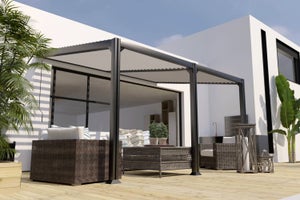RELAX4LIFE Pergola Adossée 4x3 | Pergola Murale 4x3 Jardin Extérieur
