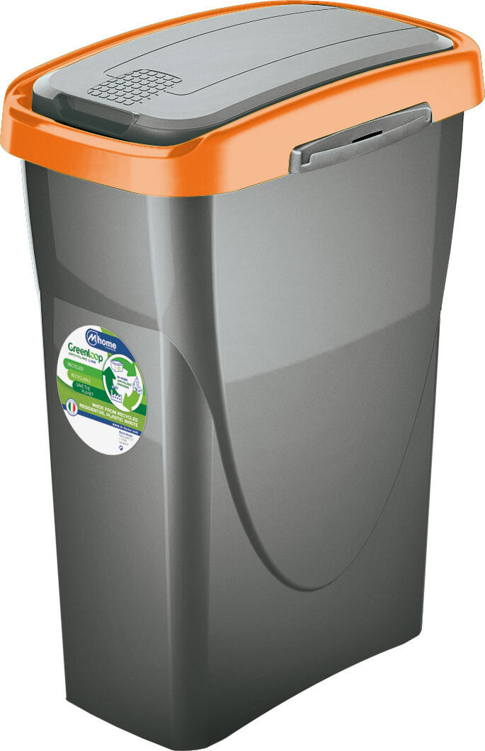 Pattumiera per raccolta differenziata Ecoswing Green Loop manuale grigio e arancio 15 L - 5