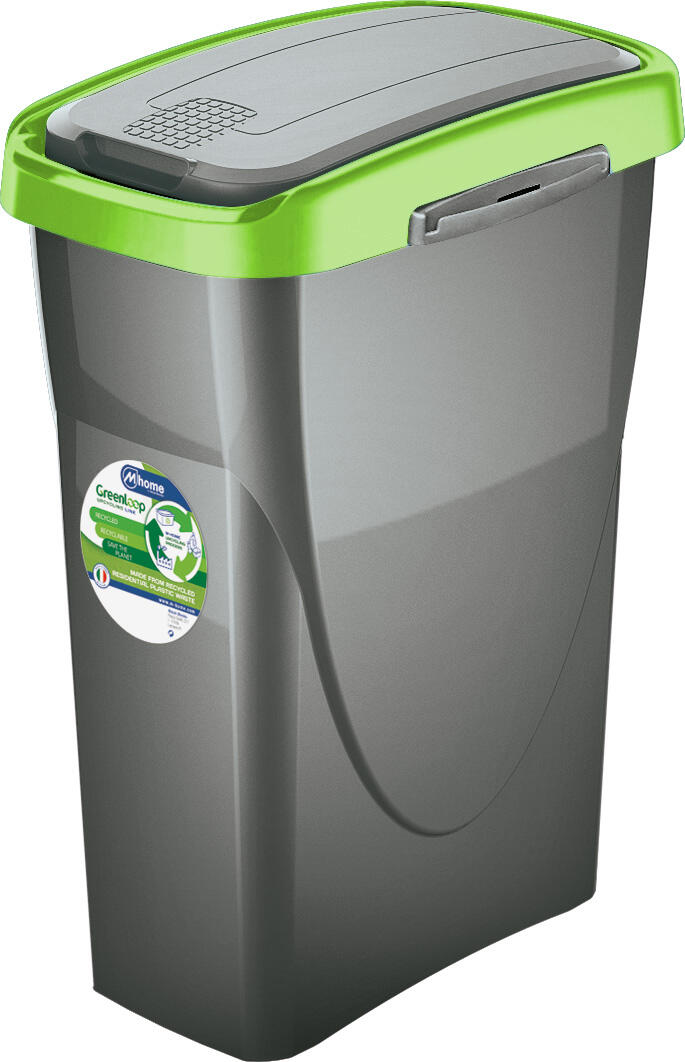 Pattumiera per raccolta differenziata Ecoswing Green Loop manuale grigio e verde 25 L - 5