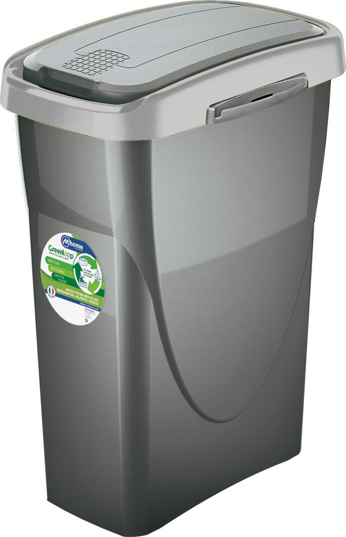 Pattumiera per raccolta differenziata Ecoswing Green Loop manuale grigio 15 L - 5