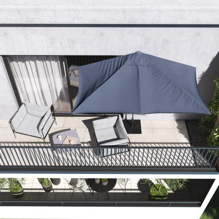 SET PORCHE MET NATERIAL LEVO GRIS