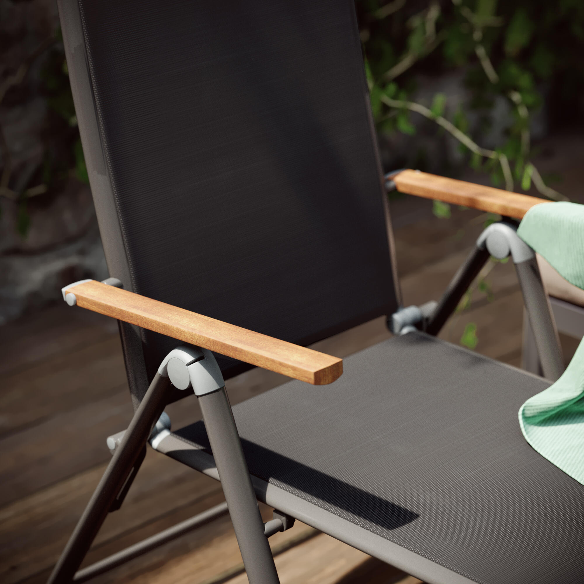 Espreguiçadeira de alumínio NATERIAL ORIS CINZA - 9