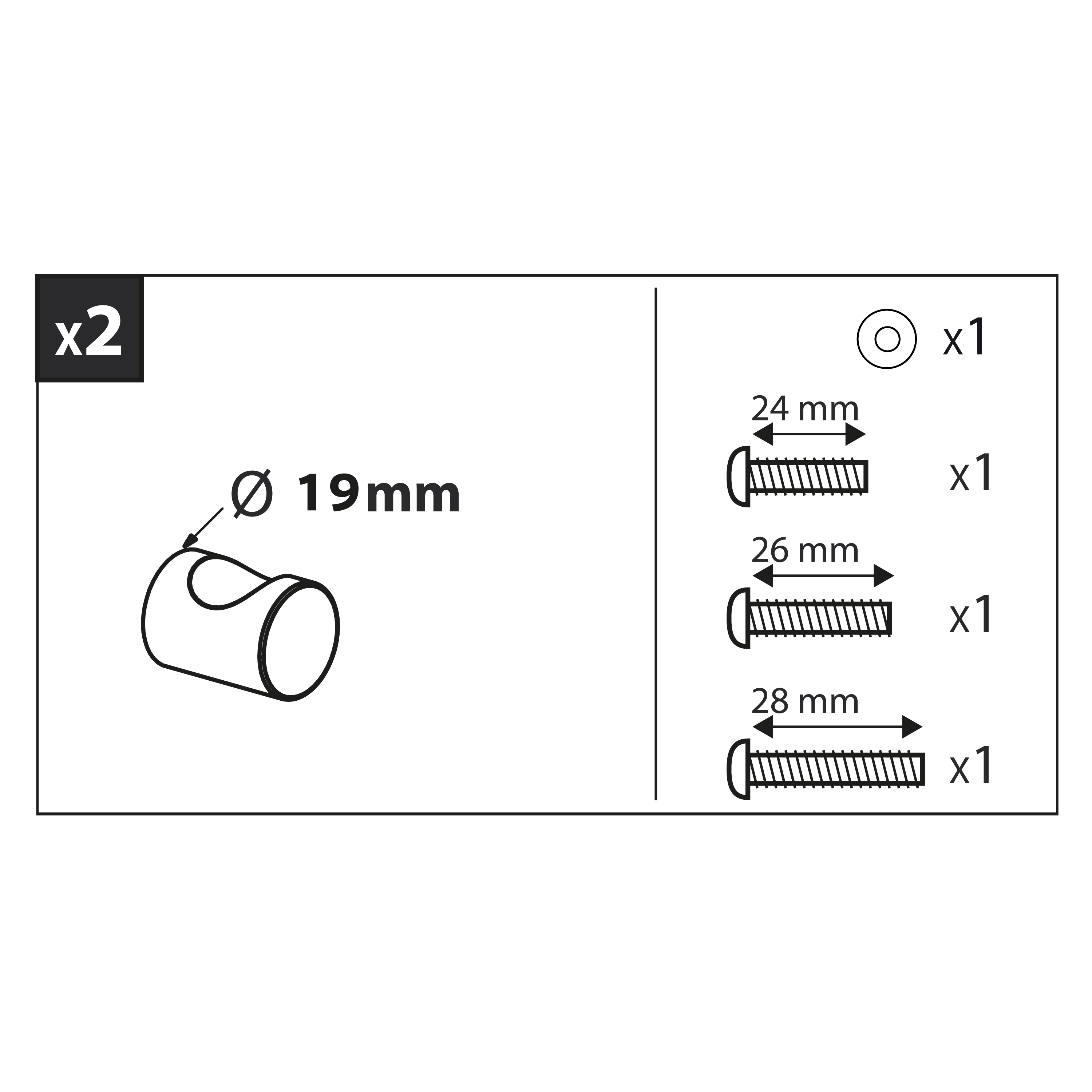 Lot de 2 poignées de cuisine DORYOS zamak INSPIRE 20 mm - 5