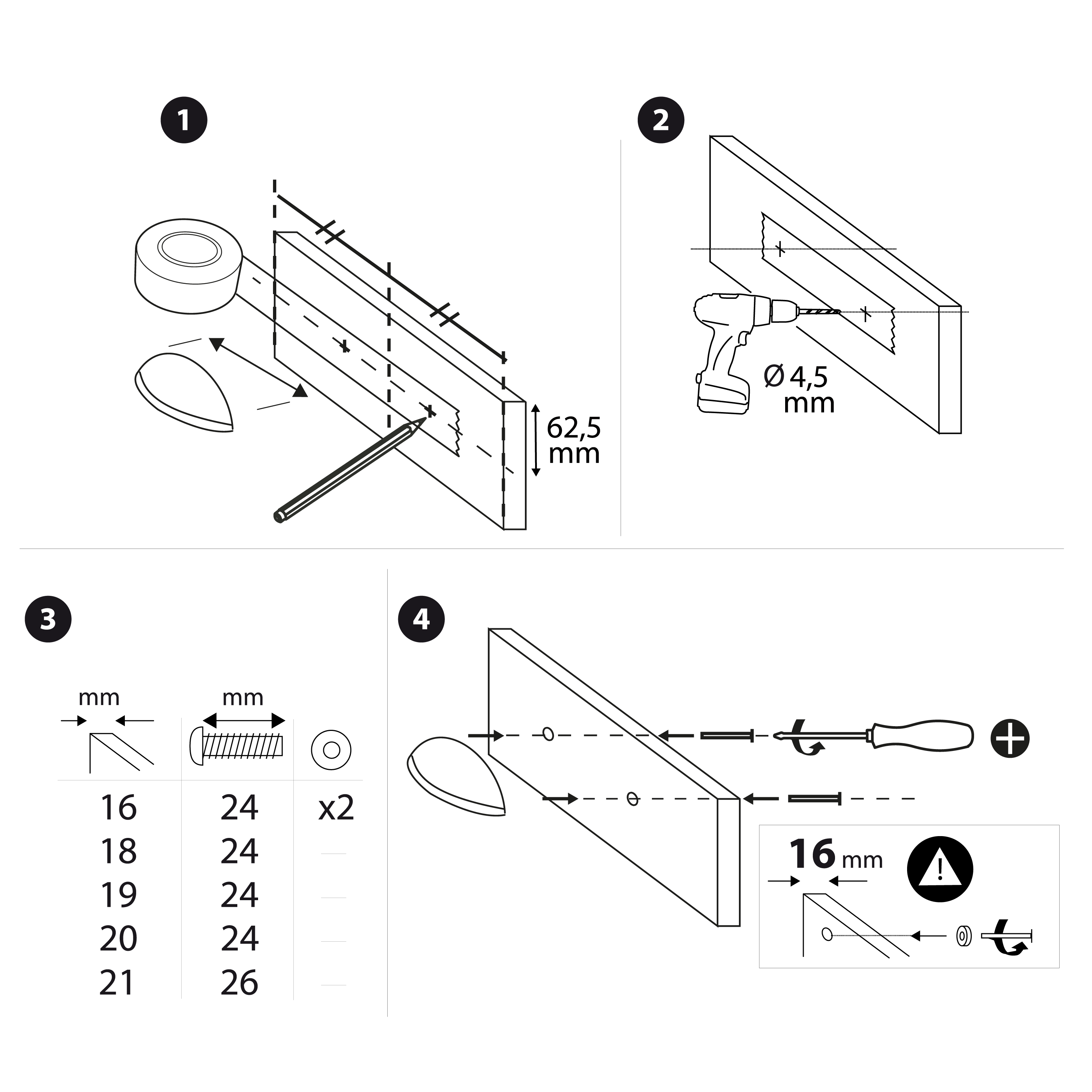 Lot de 2 poignées de meuble INSPIRE Vido Acier Mat - 9