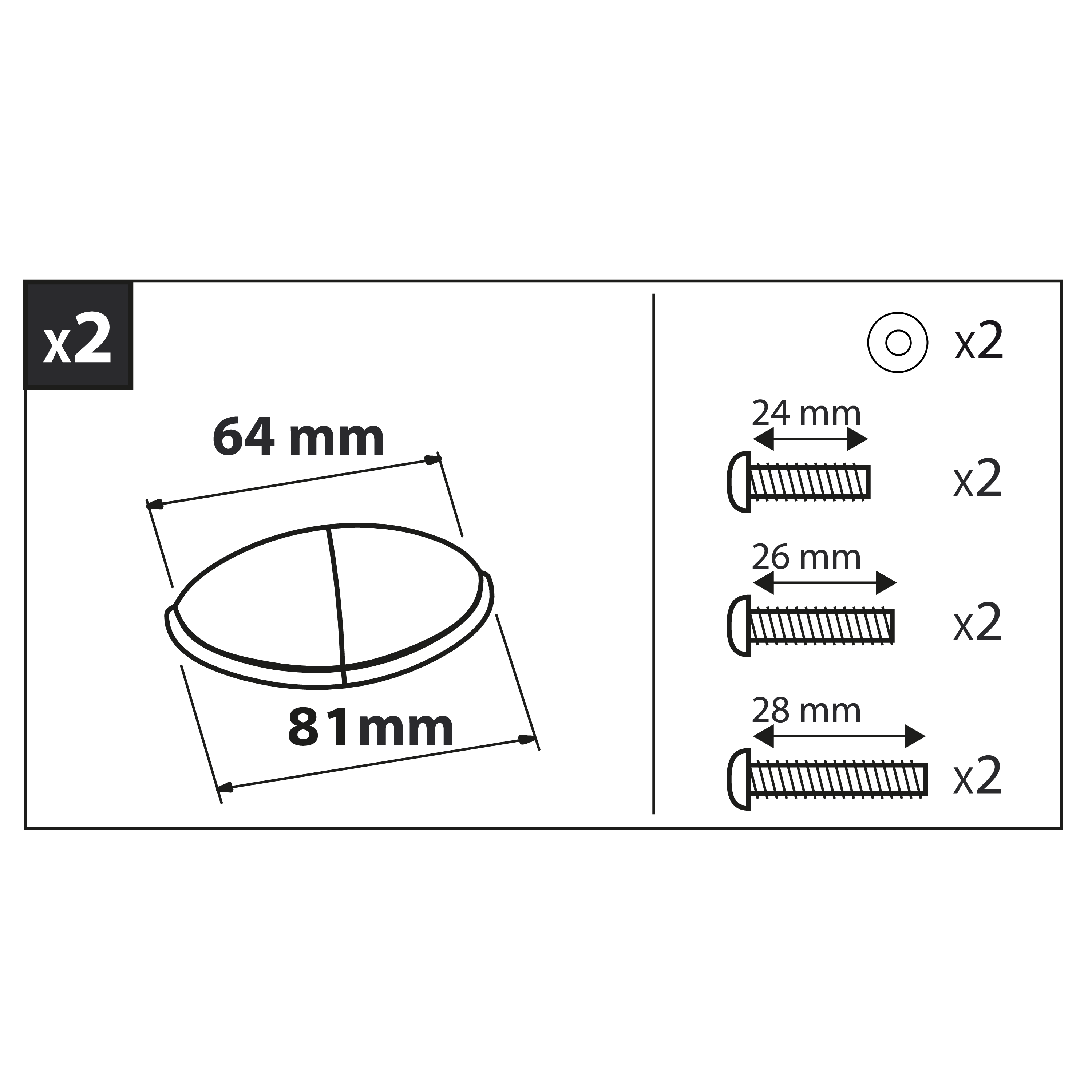 Lot de 2 poignées de meuble INSPIRE Vido Acier Mat - 8