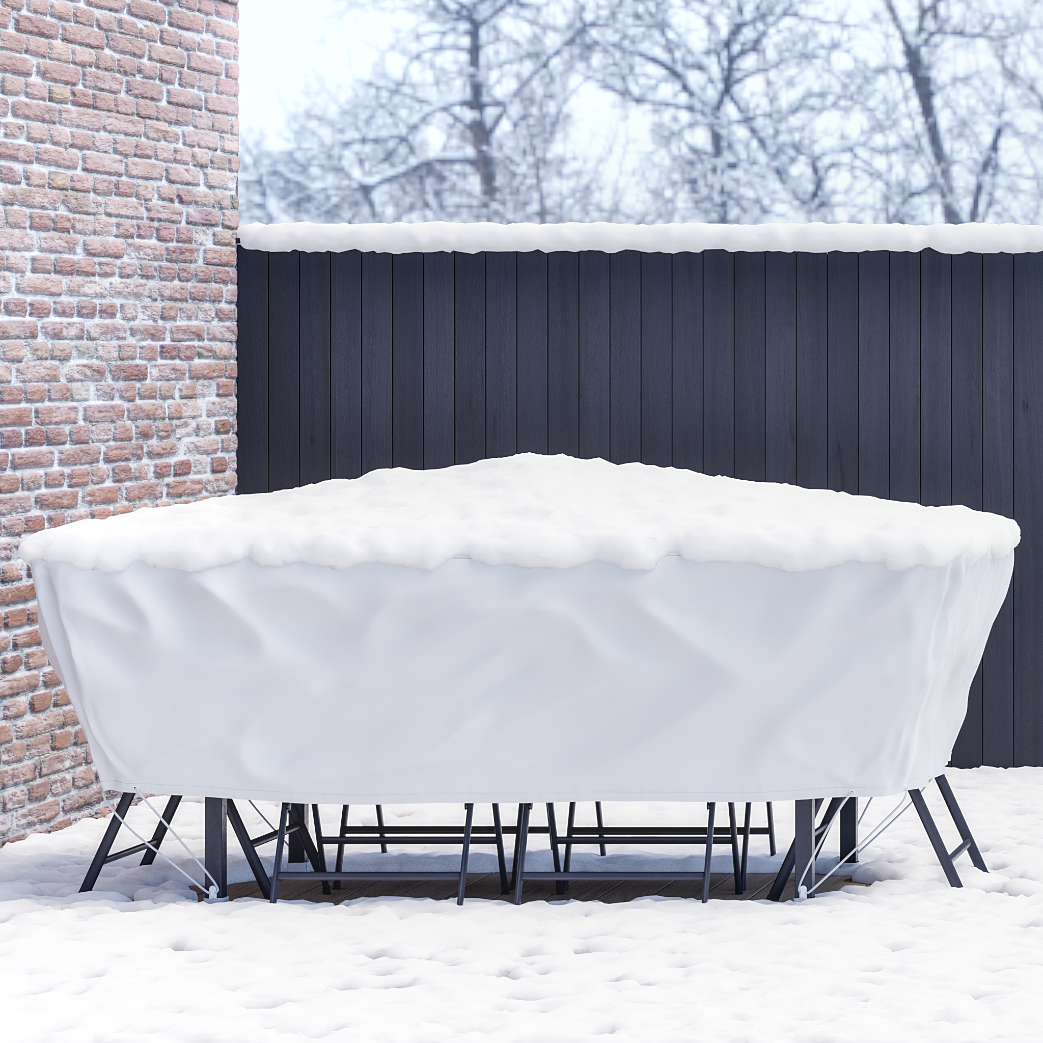 Housse de protection pour table de jardin NATERIAL l.200 x H.60 cm - 2