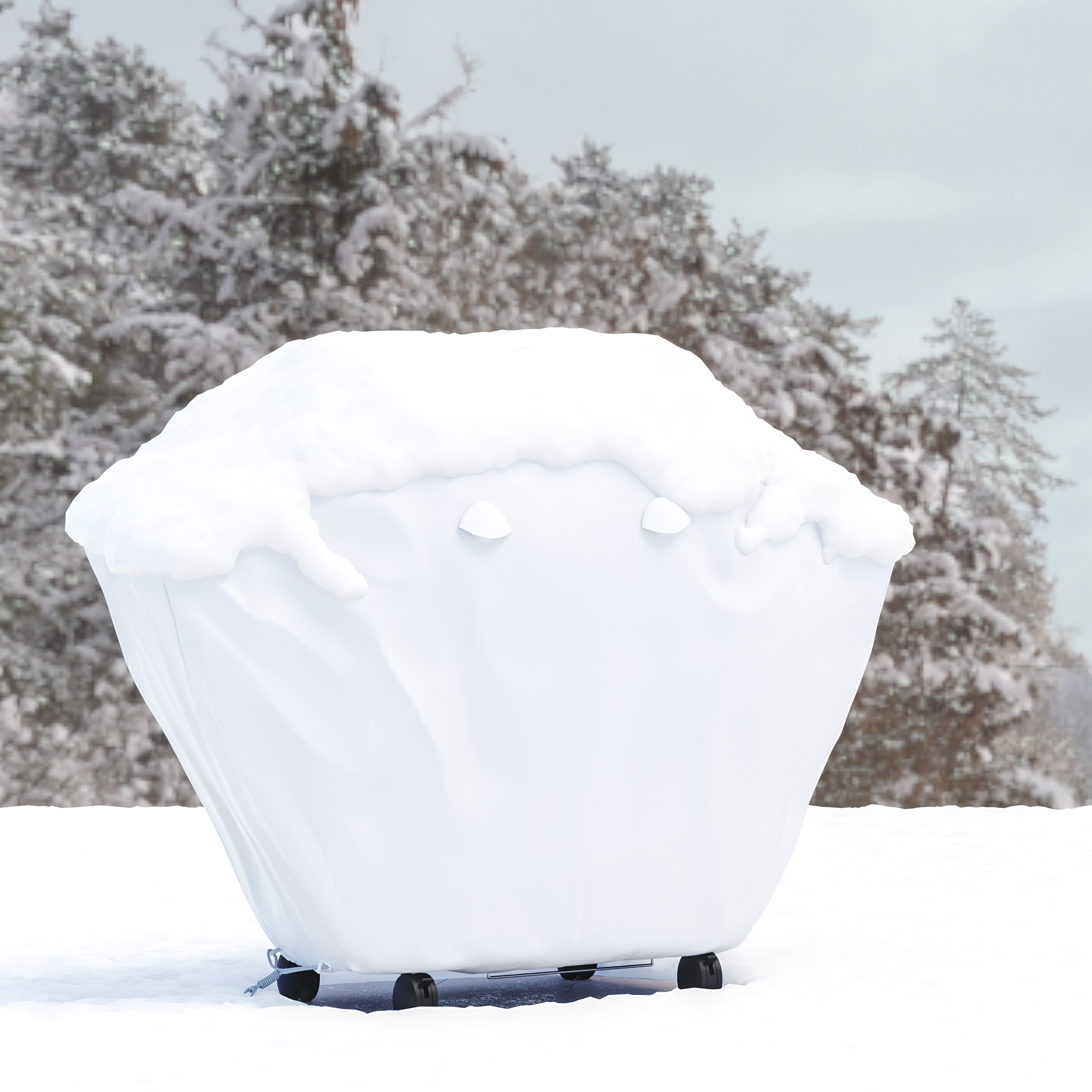 Housse de protection d'extérieur barbecue NATERIAL l.148 x H.97 cm - 2