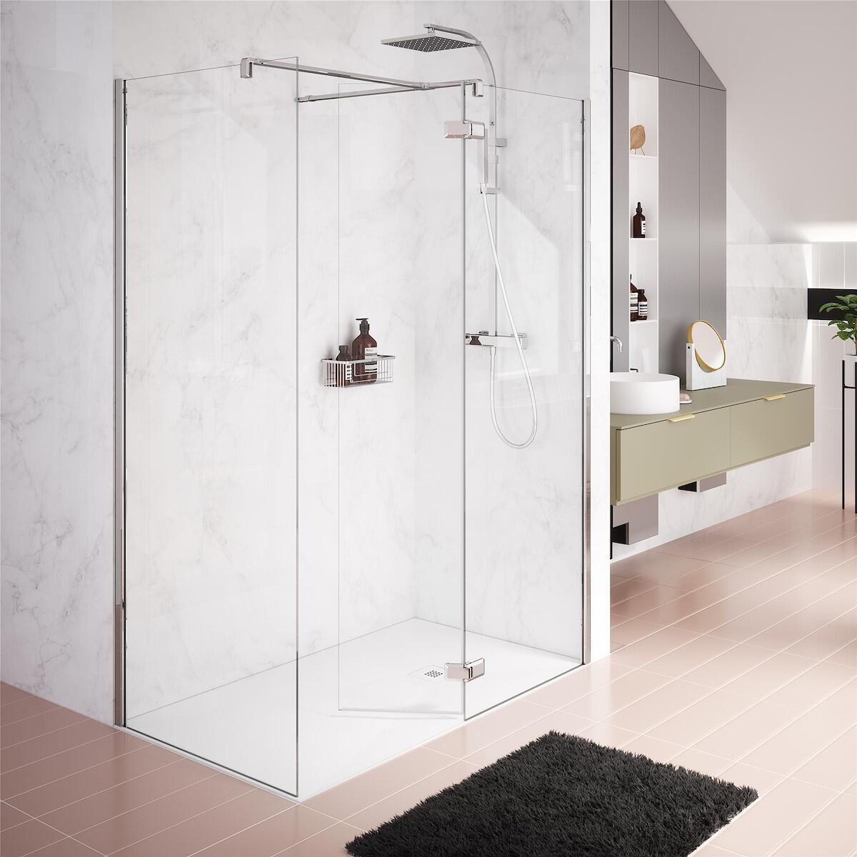 Box doccia walk-in Neo, vetro 8 mm, L 118-119.5 cm x H 200 cm, profilo cromo - 6