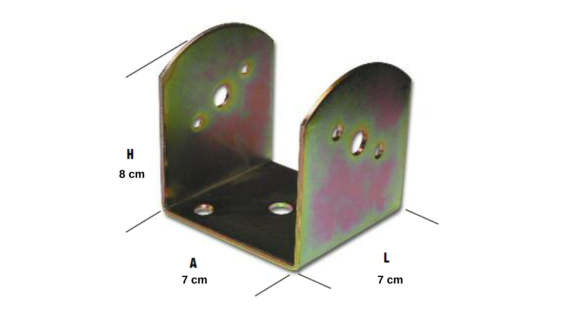 Supporto per palo in acciaio STANDERS Staffa L 7 x H 8 cm - 3