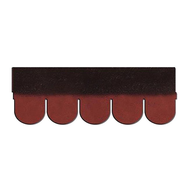 Leroymerlin Tegola canadese ONDULINE Bardoline Classic coda di castoro in bitume rosso 34 x 100 cm Sp 3 mm 2.32 mq