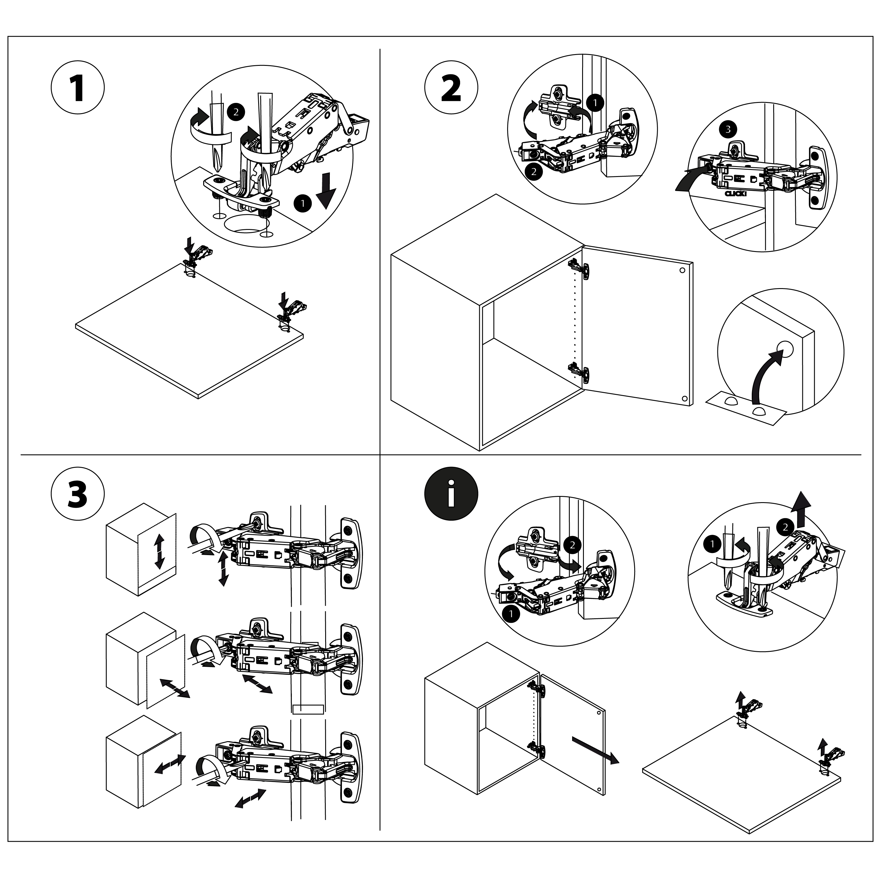 Zawias meblowy Top 165 stopni 2 szt. Delinia iD - 5