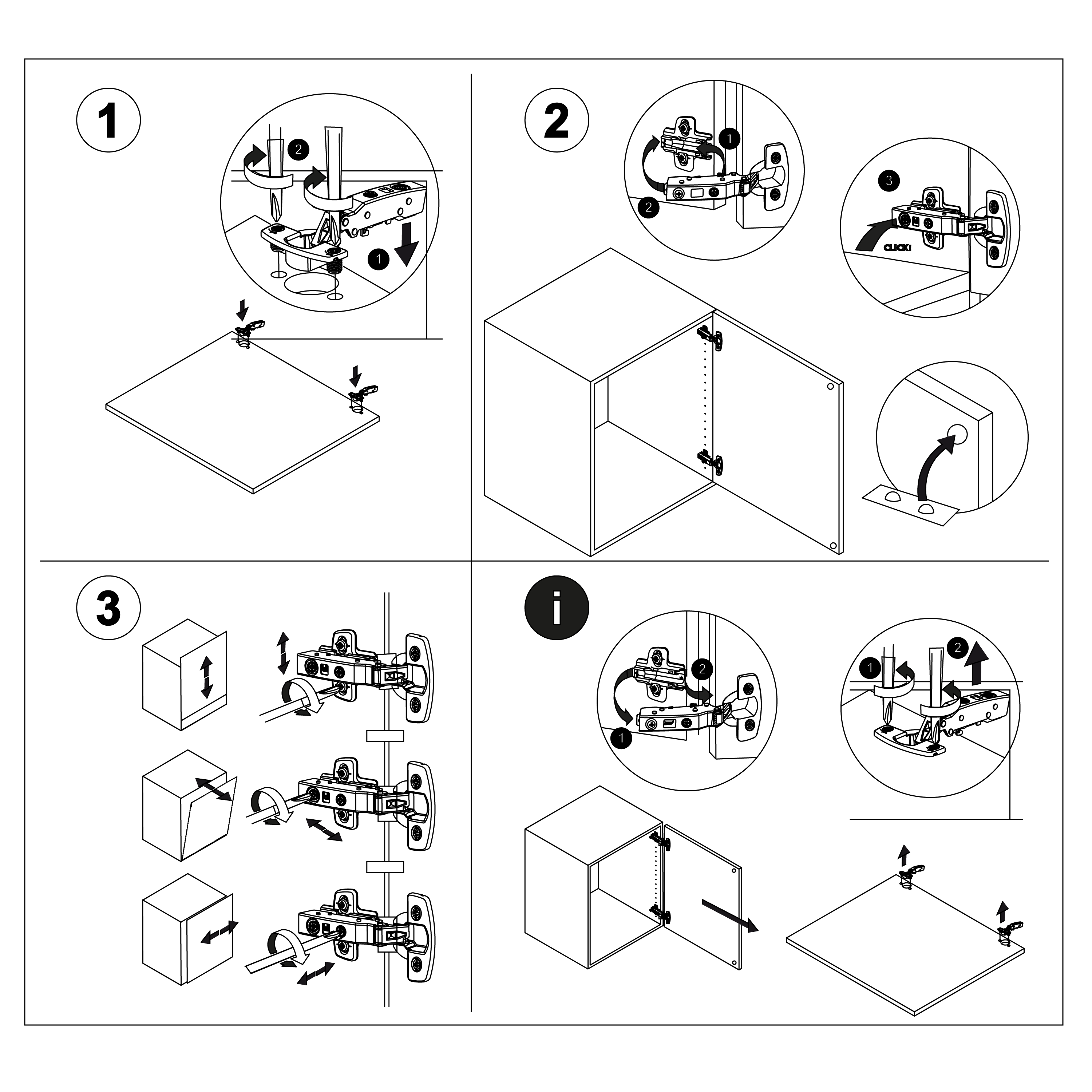 Zawias meblowy Top 110 stopni 2 szt. Delinia iD - 8