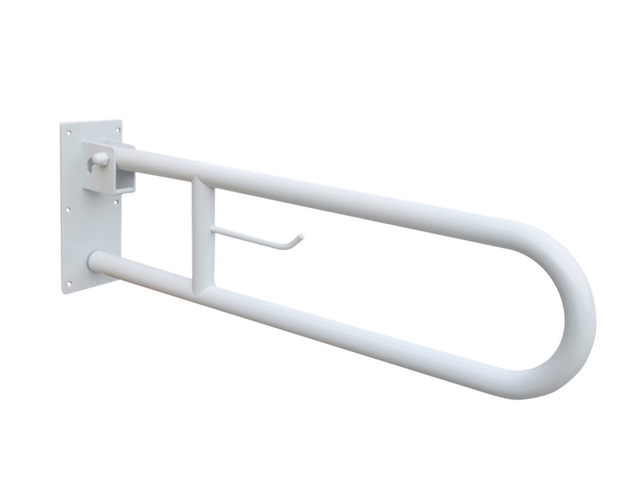 Barra d'appoggio per wc/bidet in inox L 73 x P 7.3 cm bianco