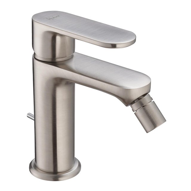 Rubinetto per bidet getto laminare cristallino PLANO HUBER nichel spazzolato satinato