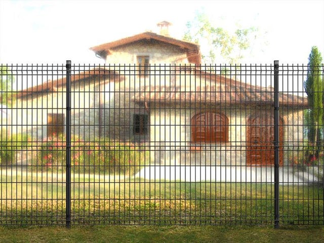 Pannello a rete rigida Medium in acciaio galvanizzato grigio L 2 x H 1.22 m, maglia L50 x 200 H mm