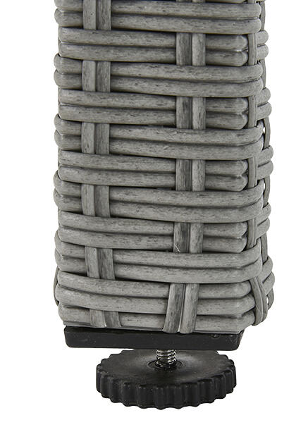 Tavolo da pranzo per giardino Davos NATERIAL in alluminio con piano in vetro grigio per 6 persone 89.5x179.5cm - 8