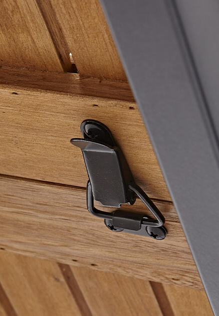 Table de jardin rectangulaire NATERIAL Oris alu gris/eucalyptus, 6/8 personnes - 8