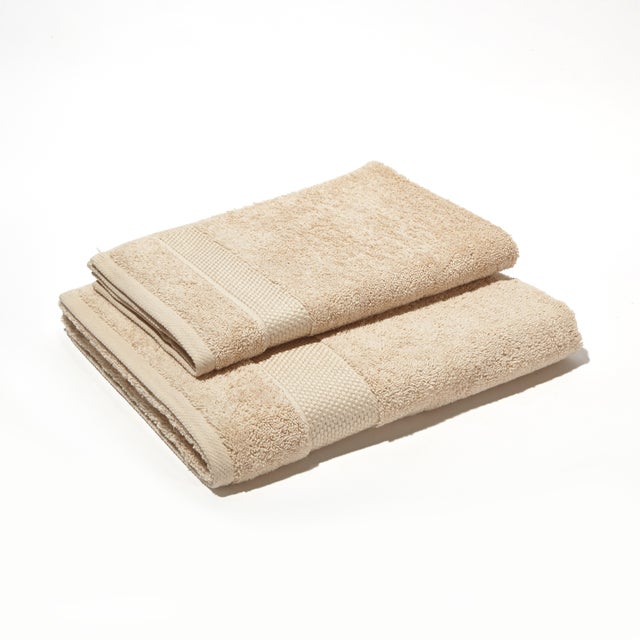 Asciugamano per viso spugna 100% cotone - prodotta in Italia Beige 55 x 100 cm