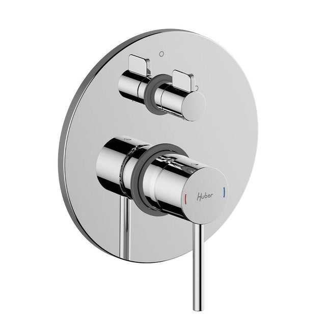 Rubinetto per doccia getto laminare cristallino ad incasso monocomando TAYRONA cromo lucido HUBER