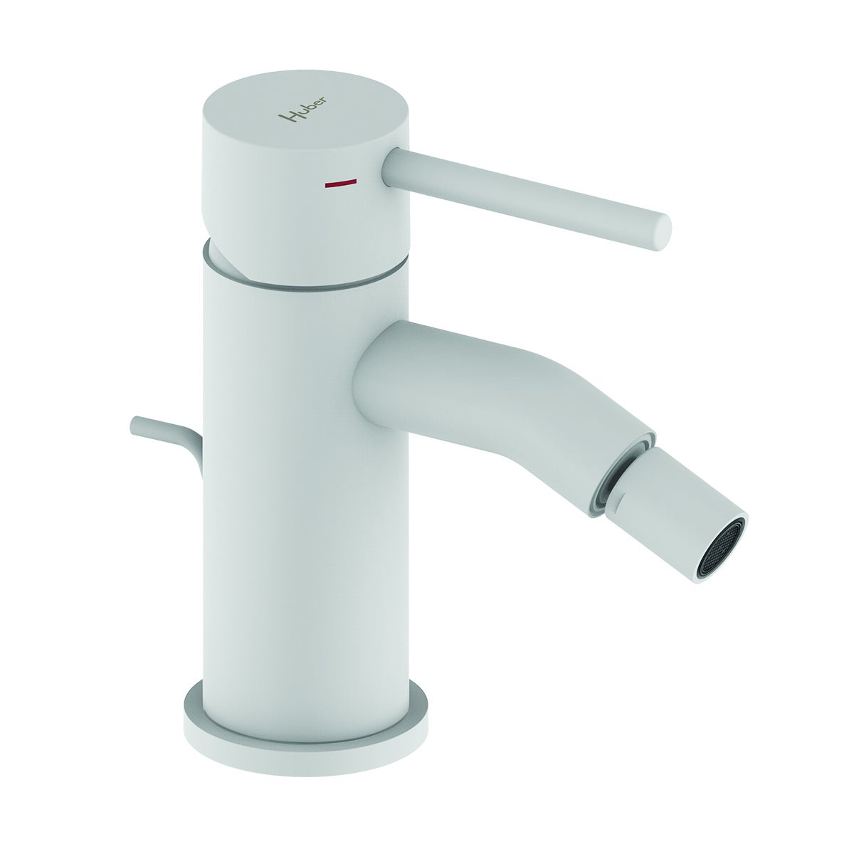 HUBER Rubinetto per bidet getto laminare cristallino TAYRONA bianco verniciato opaco