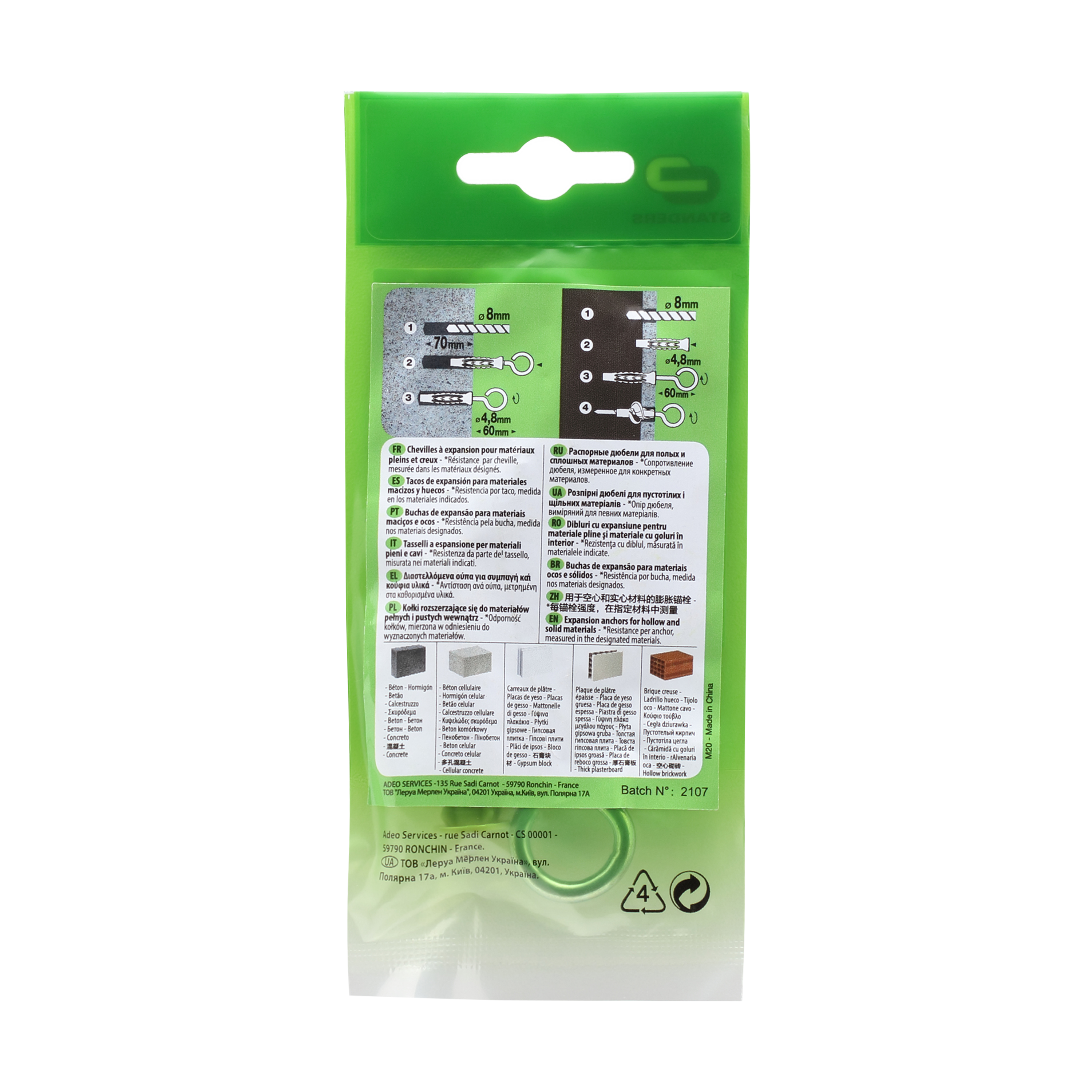 Bucha com pitão STANDERS MULTIMATERIAL D8X50MM - 4