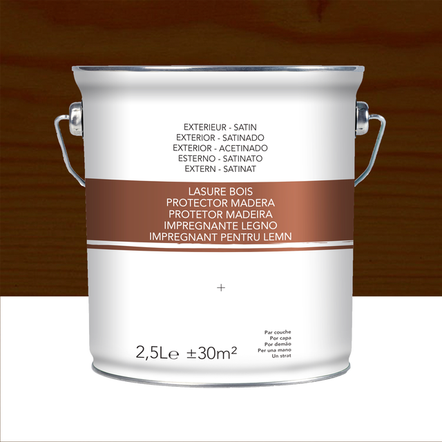 Lasure 4 ans chêne foncé satiné 2.5 l