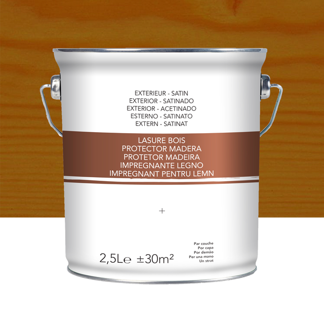 Lasure chêne moyen satiné 2.5 l
