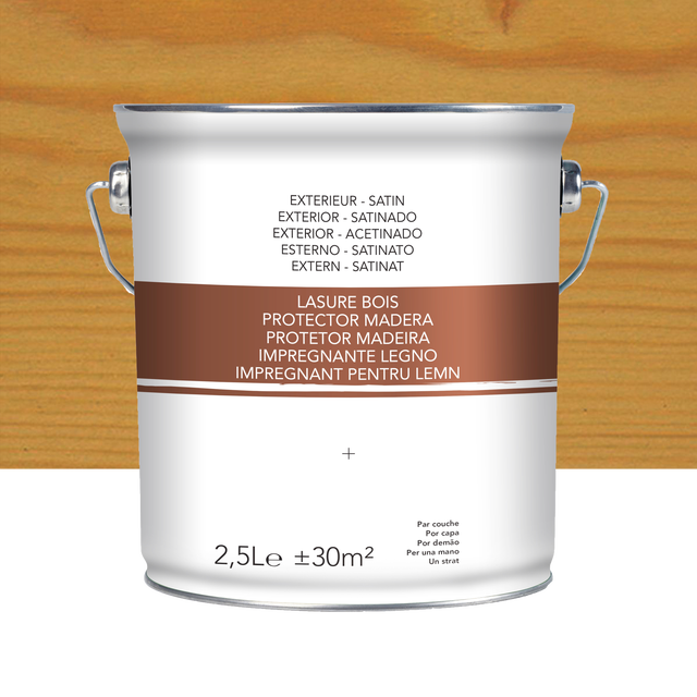 Lasure chêne clair satiné 2.5 l