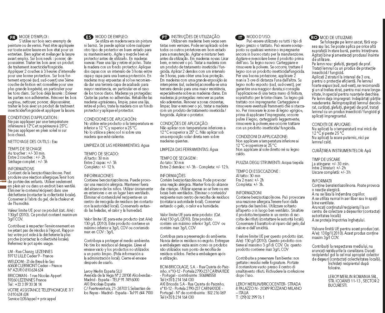 Lasure 4 ans chêne foncé satiné 2.5 l - 2