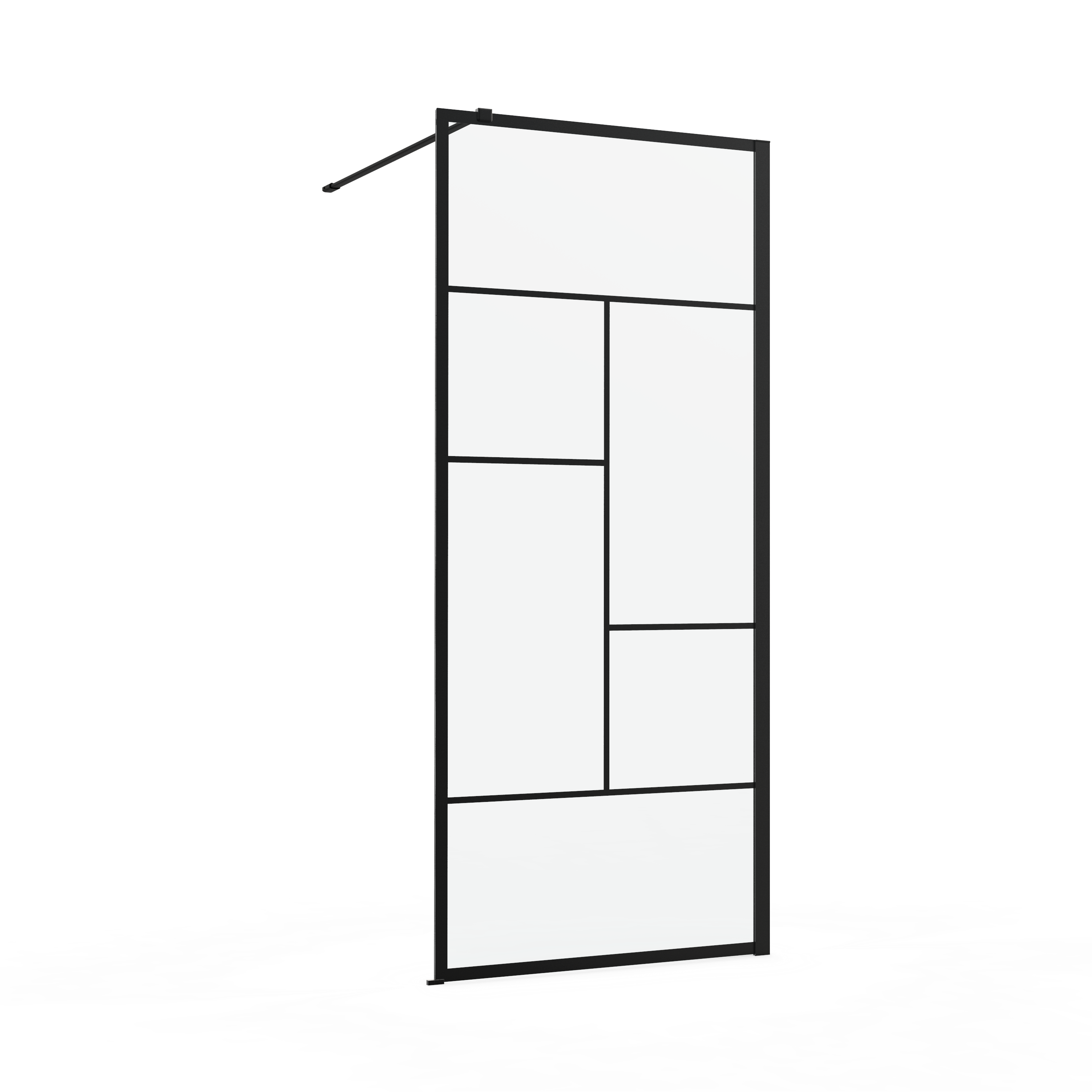 Kabina Walk-in Studio 90x200 transparentna profil czarny Sensea - 7