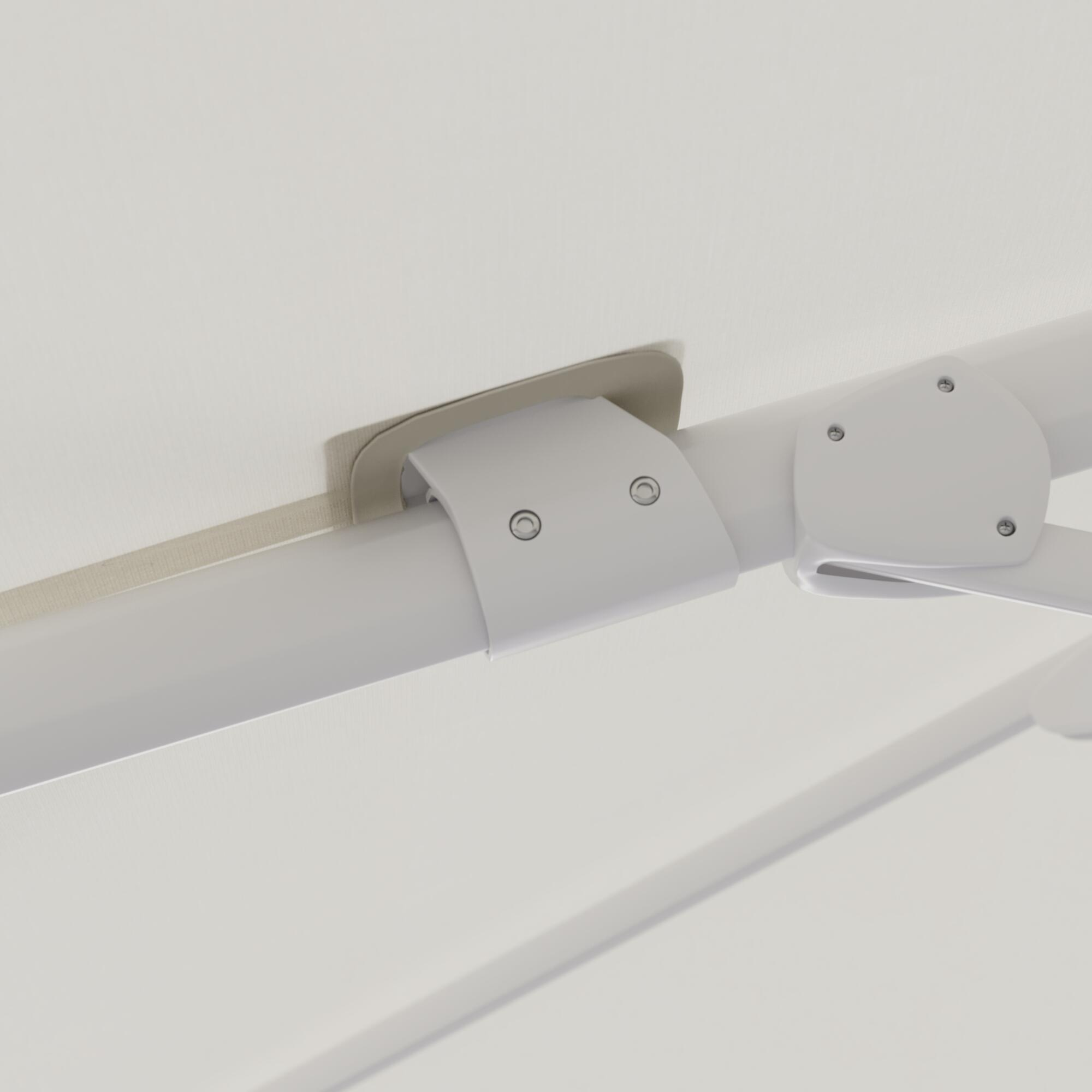 Parasol déporté NATERIAL Aura blanc mat carré, L286 x l.286 cm - 7