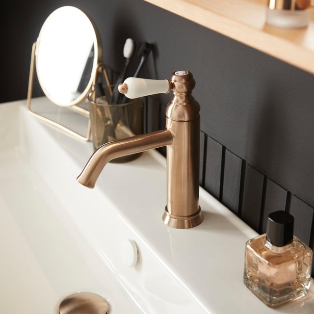 Mitigeur de lavabo M bronze brossé, Louise, JACOB DELAFON